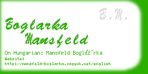 boglarka mansfeld business card